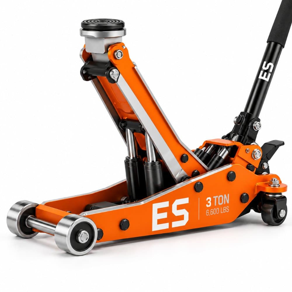 EMOSONG 3-Ton Aluminum Low-Profile Floor Jack, 3.5–19.5 in Lift